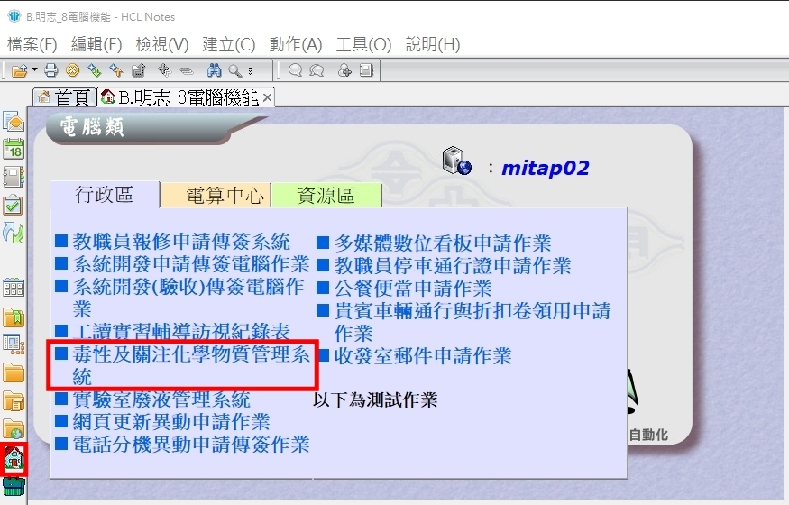明志藥品請購及運作流程圖
